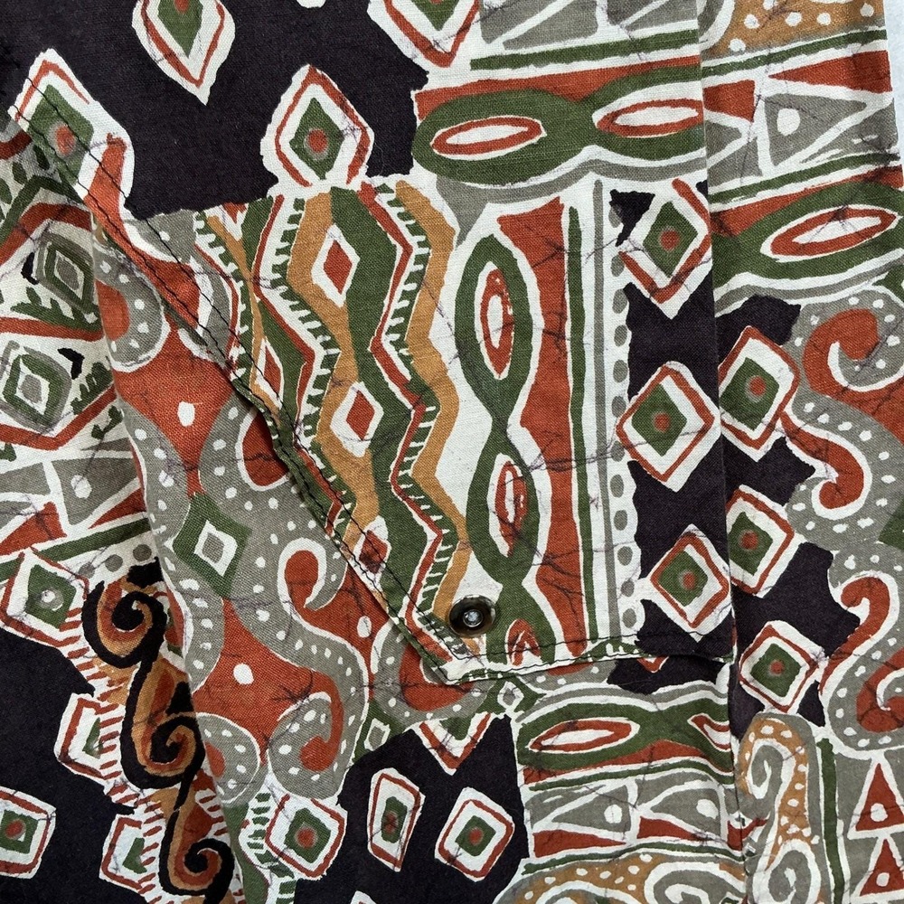 Vintage Circle T Marilyn Lenox Tribal‎ Print Wide Leg Cotton Pants - Picture 10 of 12